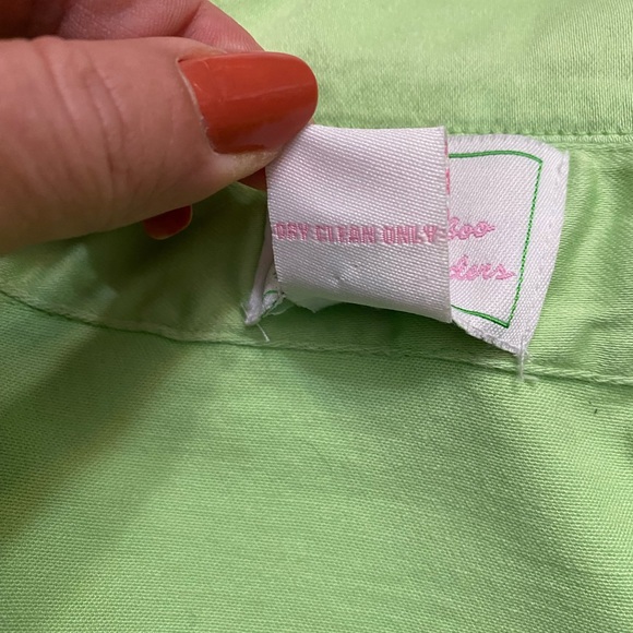 Bamboo Traders Blazer Lime Green / Pink Embroidery Flowers - Unlined - Sz Medium - Picture 9 of 12